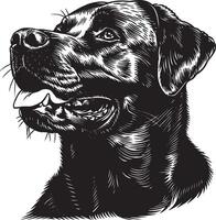 Labrador Retriever Hund Clip Art, Labrador Retriever schwarz vektor