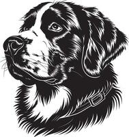 st. bernard Hund Clip Art, st. bernard schwarz vektor