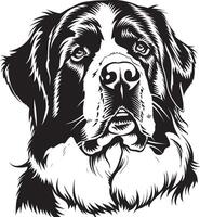 st. bernard Hund Clip Art, st. bernard schwarz vektor