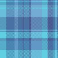 fröhlich Weihnachten Plaid nahtlos Schottenstoff, Rahmen Muster Hintergrund Stoff. Baumwolle Textil- Textur prüfen im cyan und Blau Farben. vektor