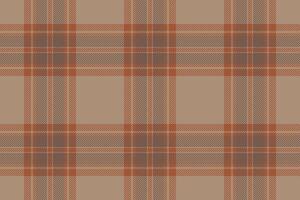 Plaid Hintergrund, prüfen nahtlos Muster im Beige. Stoff Textur zum Textil- drucken, Verpackung Papier, Geschenk Karte oder Hintergrund. vektor