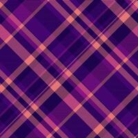 abstrakt Hintergrund Tartan Textil- Plaid, kommerziell Textur nahtlos . online Hintergrund Muster Stoff prüfen im dunkel und violett Farben. vektor