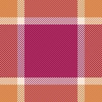 Glanz Stoff Hintergrund, Zier Textil- Muster nahtlos. Golf Textur prüfen Tartan Plaid im Rosa und Orange Farben. vektor