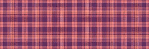 Vorhang Plaid überprüfen, 40er Jahre Hintergrund Stoff Textil. Knoten Tartan nahtlos Muster Textur im rot und Magenta Farben. vektor