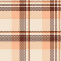 jpg nahtlos Stoff Muster, exotisch Hintergrund Textur Plaid. Kleid Textil- prüfen Tartan im Licht und Orange Farben. vektor