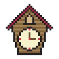 Kuckuck Uhr im Pixel Kunst Stil vektor