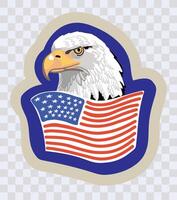 das National Symbol von das vereinigt Zustände von Amerika, Adler, amerikanisch Unabhängigkeit Tag , vierte von Juli Thema. vektor