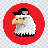 das National Symbol von das vereinigt Zustände von Amerika, Adler, amerikanisch Unabhängigkeit Tag , vierte von Juli Thema. vektor