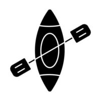 Kajak-Glyphe-Symbol vektor