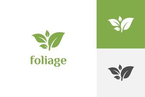 grön blad ekologi logotyp design med natur lövverk element ikon, blad ikon, grön blad ekologi natur element vektor