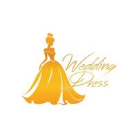 Hochzeit Kleid Logo vektor