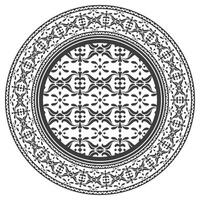 ethnisch Mandala. Mandala Blumen- Zier kreisförmig Muster. ethnisch nahtlos runden Muster. Jahrgang Stammes- Ornament. klassisch Antiquität Luxus Element. dekorativ zum Textil, Stoff, Teppich, Tätowierung. vektor