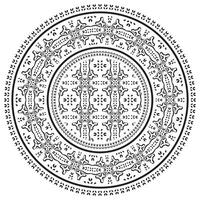 ethnisch Mandala. Mandala Blumen- Zier kreisförmig Muster. ethnisch nahtlos runden Muster. Jahrgang Stammes- Ornament. klassisch Antiquität Luxus Element. dekorativ zum Textil, Stoff, Teppich, Tätowierung. vektor