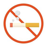 Nej rökning ikon. tobak förbud. vektor