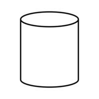 enkel cylinder ikon. cylinder figur ikon. vektor