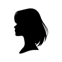 Haar Stil Frau Silhouette Illustration vektor