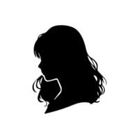 Haar Stil Frau Silhouette Illustration vektor