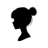 Haar Stil Frau Silhouette Illustration vektor