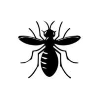 malaria mygga silhuett ikon. ClipArt bild isolerat på vit bakgrund. vektor