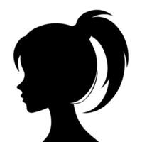 Haar Stil Frau Silhouette Illustration vektor