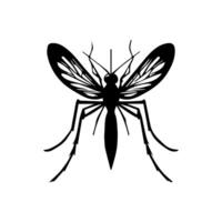 malaria mygga silhuett ikon. ClipArt bild isolerat på vit bakgrund. vektor