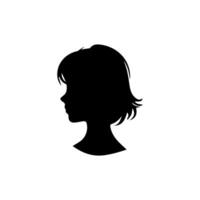 Haar Stil Frau Silhouette Illustration vektor