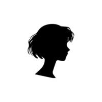 Haar Stil Frau Silhouette Illustration vektor