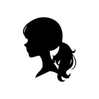 hår stil kvinna silhuett illustration vektor