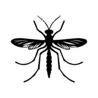 malaria mygga silhuett ikon. ClipArt bild isolerat på vit bakgrund. vektor