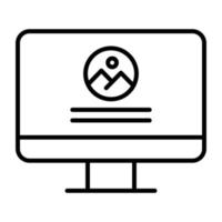 Computer-Website-Liniensymbol vektor