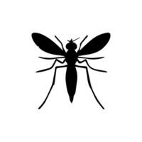 malaria mygga silhuett ikon. ClipArt bild isolerat på vit bakgrund. vektor