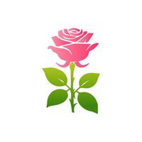 Rosa Rose Blumen, Blumen- dekoriert mit Herrlich mehrfarbig Blühen Blumen und Blätter Grenze. Frühling botanisch eben Illustration auf Weiß Hintergrund vektor