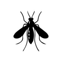 malaria mygga silhuett ikon. ClipArt bild isolerat på vit bakgrund. vektor