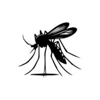 malaria mygga silhuett ikon. ClipArt bild isolerat på vit bakgrund. vektor