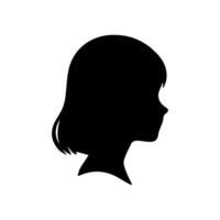 Haar Stil Frau Silhouette Illustration vektor