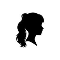 Haar Stil Frau Silhouette Illustration vektor