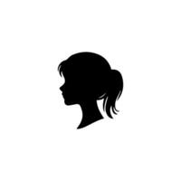 Haar Stil Frau Silhouette Illustration vektor