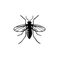 malaria mygga silhuett ikon. ClipArt bild isolerat på vit bakgrund. vektor