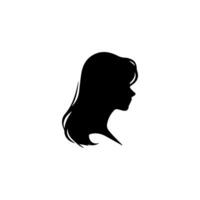 Haar Stil Frau Silhouette Illustration vektor