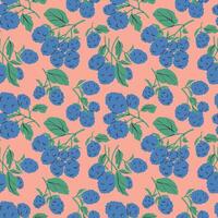 botanisch Beeren Muster mit Brombeere Geäst, nahtlos Hintergrund. Hintergrund zum Bettwäsche, Stoff, Hintergrund, Verpackung Papier, Textil, T-Shirt vektor