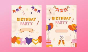 Party Einladung Vorlage. Geburtstag Party Design vektor