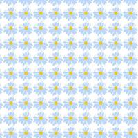 sommar bakgrund blå daisy vit sömlös mönster vår blomning vild blomma frodig lövverk prydnad tyg tapet textil- mosaik- vektor