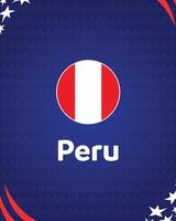 Peru Flagge amerikanisch Fußball USA 2024 abstrakt Design Logo Symbol amerikanisch Fußball Finale Illustration vektor