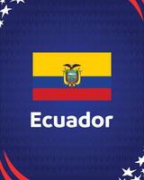 Ecuador Emblem amerikanisch Fußball USA 2024 abstrakt Design Logo Symbol amerikanisch Fußball Finale Illustration vektor