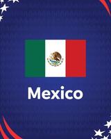 Mexiko Emblem amerikanisch Fußball USA 2024 abstrakt Design Logo Symbol amerikanisch Fußball Finale Illustration vektor