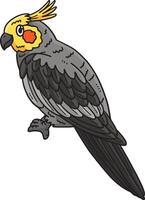 cockatiel fågel tecknad serie färgad ClipArt vektor