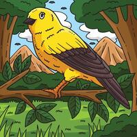 Kanarienvogel Vogel farbig Karikatur Illustration vektor