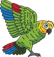 Amazonas Papagei Vogel Karikatur farbig Clip Art vektor