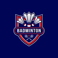 Badminton Logo Abzeichen Vorlage vektor
