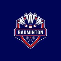 Badminton Logo Abzeichen Vorlage vektor